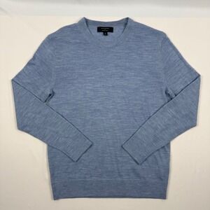 Banana Republic Mens Merino Wool Crew Neck Sweater Light Blue Size Small